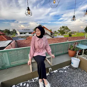 Blouse Clarissa Kerah Renda Wanita Katun Top Atasan kemeja viral Oversize Panjang Kancing