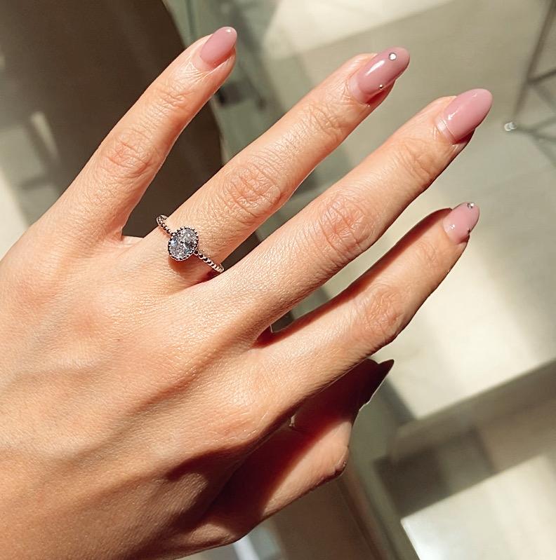 Nala Jewellery - BELLA - Zirconia 4A++ Premium Ring - Cincin Wanita Rhodium Zircon Hypoallergenic Anti Karat Luntur Emas Putih Berlian Asli Cewek Aksesoris Fashion Korea Zircon Perhiasan Elegan SImple Mewah Cantik 1