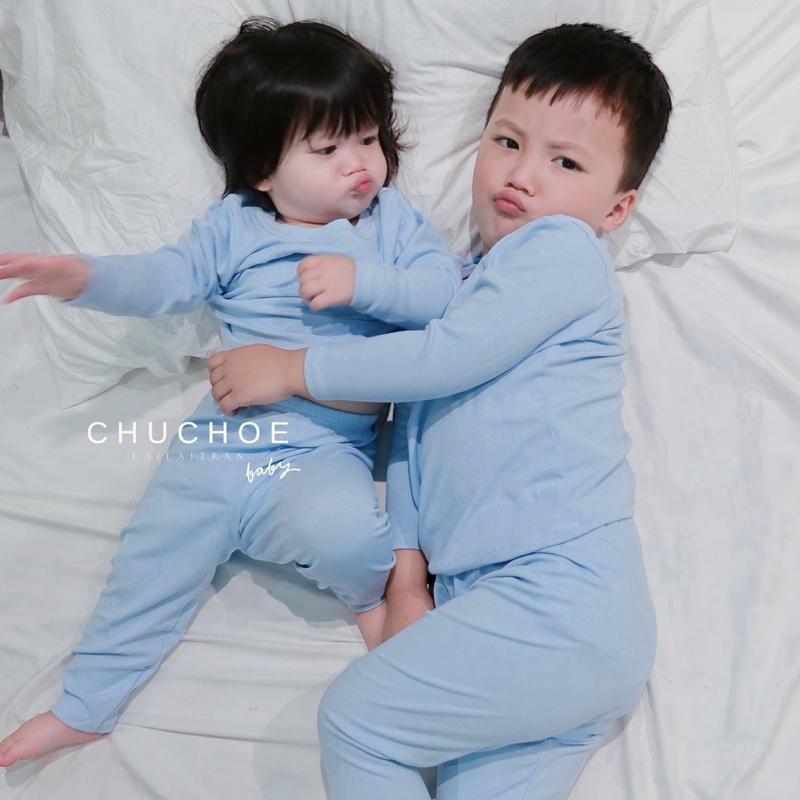 Bộ Tay Dài Quần Dài Thu Đông COTTON LỤA Giữ Ấm Cho Bé Trai Bé Gái Chất Mềm Co Giãn 4C - chuchoe