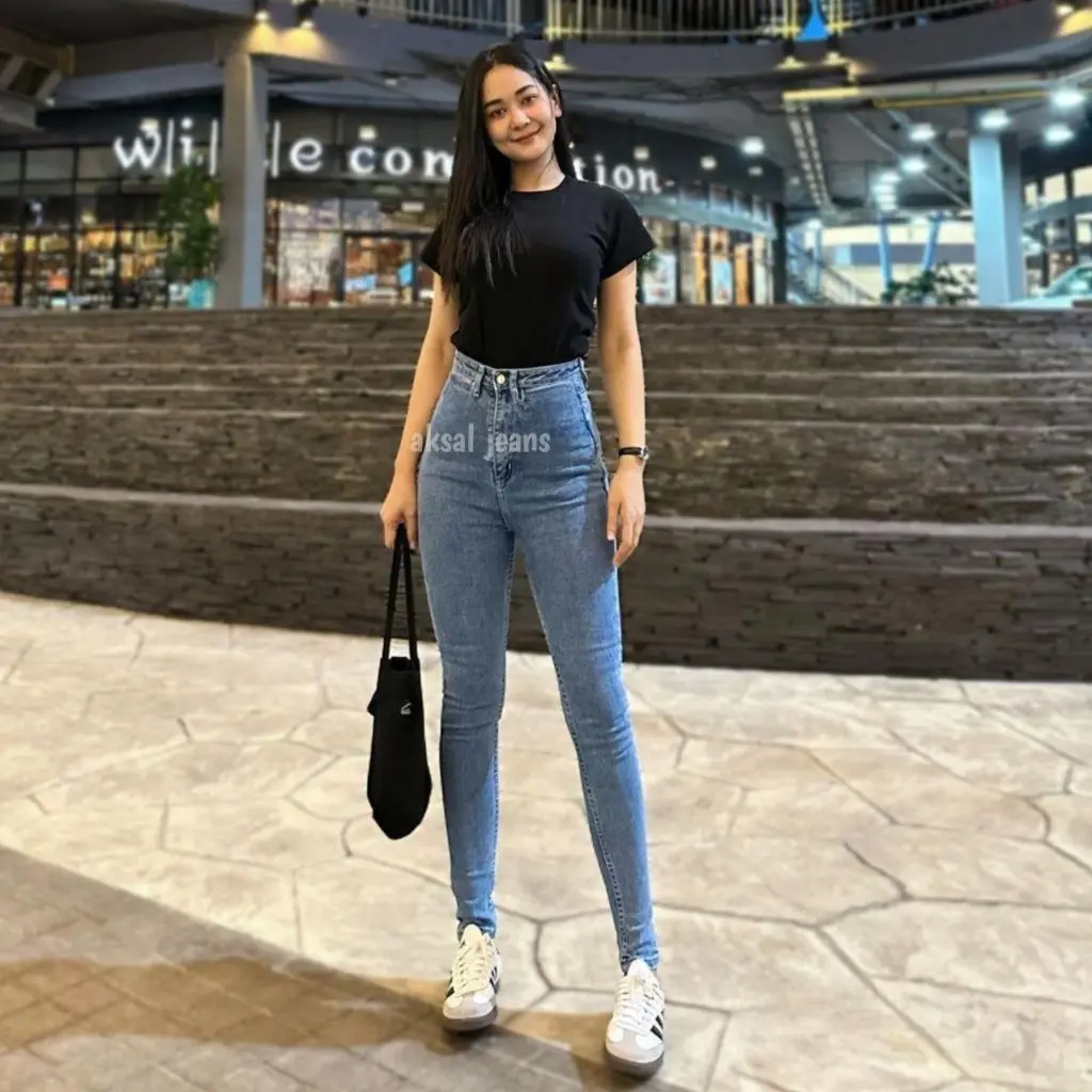 AKSAL JEANS HW SNOW HIGHWAIST CELANA PANJANG DENIM WANITA PREMIUM