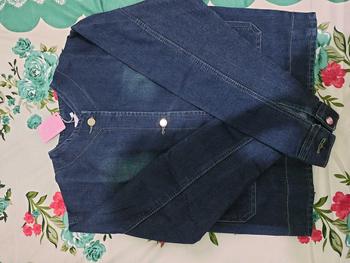 Product Review of Aimee Jeans Jacket Top Shirt - Bling It On Outer - Long Top FItted BodyFit Blazer Y2k Vintage Look Jaket Atasan Casual Panjang Semi Denim from W**n 0
