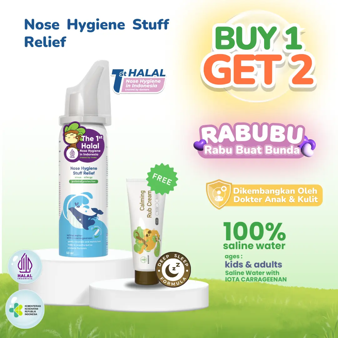 [BUY 1 GET 2] Bigroot Nose Hygiene Stuff Relief 3th - Dewasa 50ml Cleaning Hidung Pencuci Perawatan FREE Calming Rub 5ml
