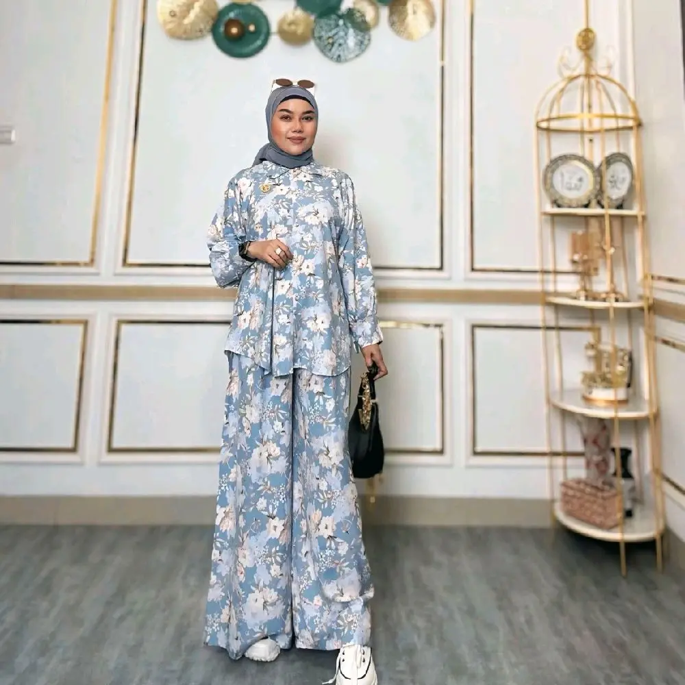setcel padaidi rayon premium Wanita Celana Motif