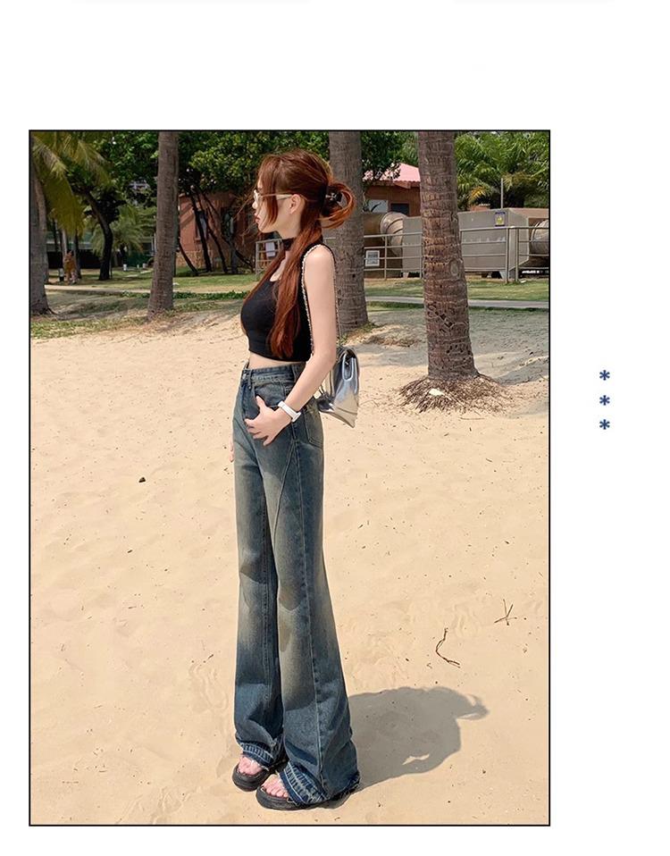 Product Introduction of Celana Jeans Wanita Highwaist Cutbray Jumbo Baggy Pants  Biru - Panjang wide leg jeans high  waist loose jeans  cutbray flare jeans gombrong retro denim outfit 2025 cut bray 001 2