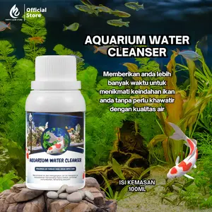 Penjernih Air Aquarium Happy Clean Store - AQUARIUM WATER CLEANSER - Menjernihkan Air Aquarium Untuk Ikan Lebih Sehat - 100ml