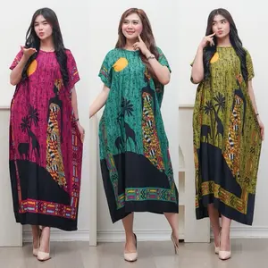 PAKET 3 PCS Daster Lowo Motif Jerapah Gajah African Sunset Nyaman Cocok Buat Busui Friendly