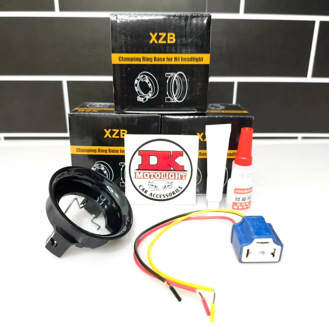 Socket H4 Connector Kabel Motor Mobil Fitting Lampu Headlamp Plug & Play Tahan Panas Universal