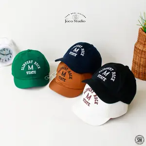 Jocoproduction - Topi Anak Baseball 1-3 Tahun Sinpen Unisex Kualitas Ekspor Motif Bordir M State