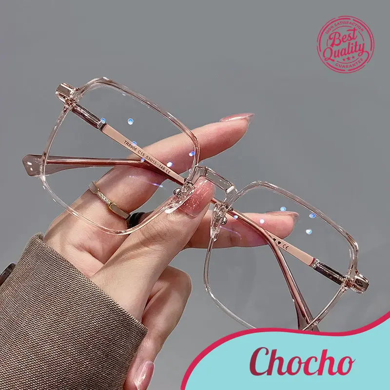 PL-AR006 Kacamata Anti Radiasi Wanita Pria Lensa Square Replaceable