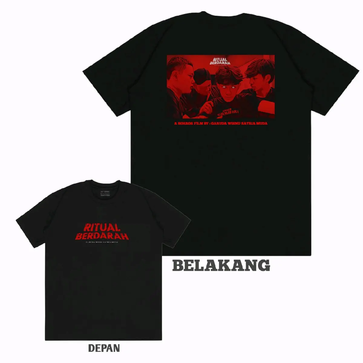 Kaos Ritual Berdarah GWSM Unisex Anak Laki-laki Dan Perempuan Fashion Baju