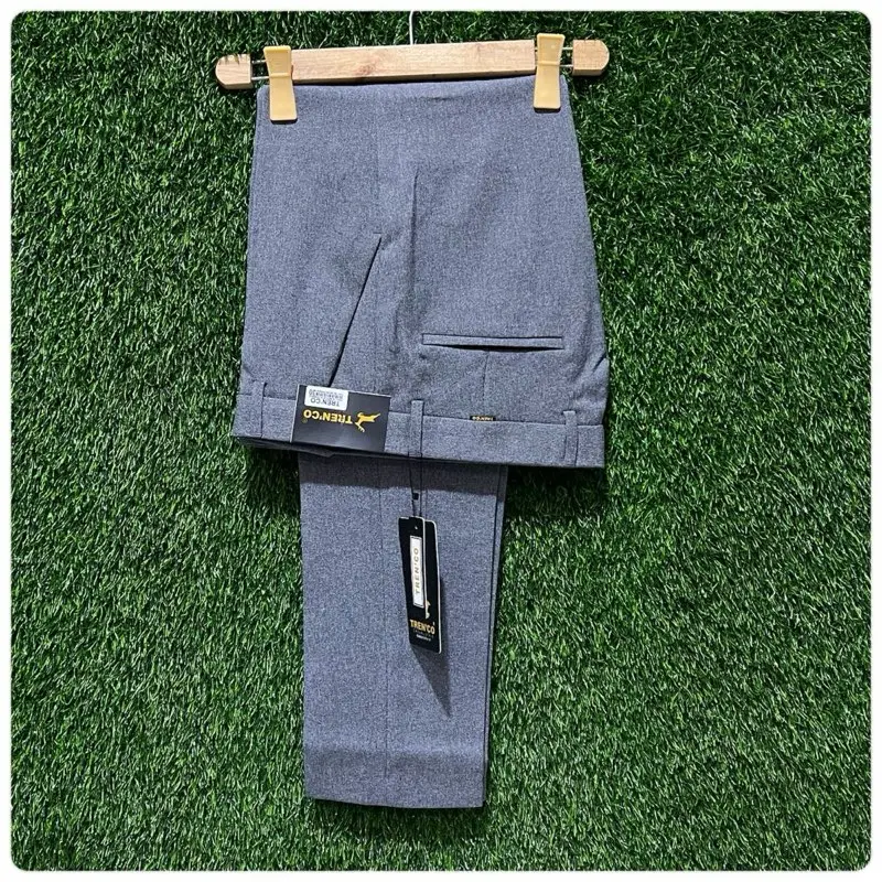 TRENMAN Celana Kantor Formal Kerja Bahan Dasar Pria Slimfit HITAM 27-38 Hitam 4