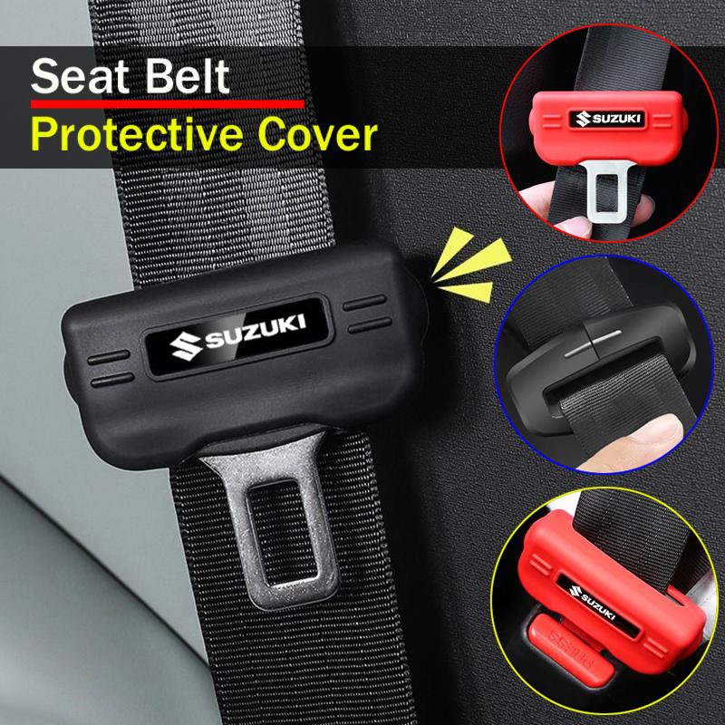 Product Introduction of 1Pcs Car Seat Belt Buckle Clip Anti-Scratch Pvc Protector Cover Car Accessories fit for Suzuki Swift Alto Jimny Vitara Ertiga APV 1