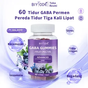 【Halal】 【BIYODE】 GABA Gummies/SLEEP DEEP Gummies/Anda dapat tertidur dengan nyaman dan tenang, mengatasi insomnia, meningkatkan kualitas tidur, dan meredakan kecemasan menjelang tidur. 0 sukrosa, 0 ketergantungan, 0 efek samping 60 gummies