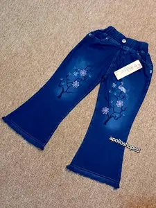 Celana cutbray anak Perempuan bahan jeans dari usia 2th-12 tahun