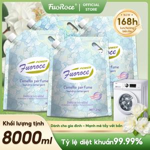 [8000ML] Fuoroce Nước Giặt Xả Hoa Trà 8000mL Lưu Hương Thơm Lâu 168h Dịu Nhẹ An Toàn Cho Da Làm Sạch Tốt Làm Bền Màu Quần Áo