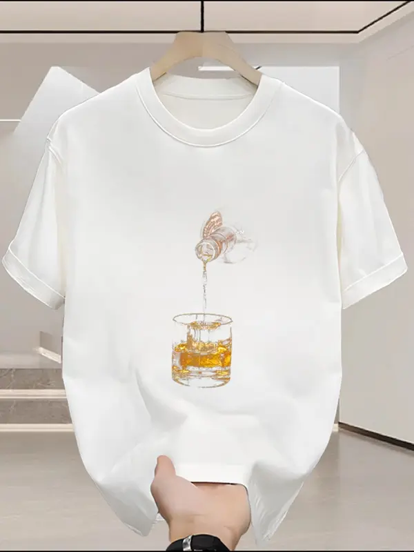 Kaos Tren Cetak Fashion Pria dan Wanita Muda 2025 - Bahan Nyaman - Toko Fashion Combed Cowok 6