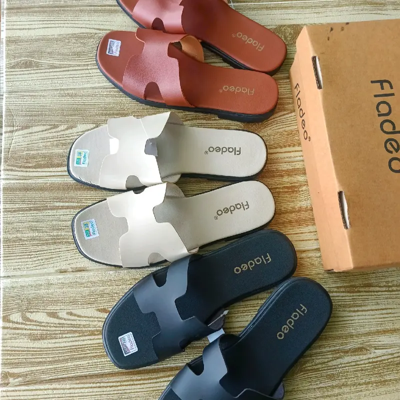 Sandal slop H wanita / sandal kekinian/ sandal slop premium 4