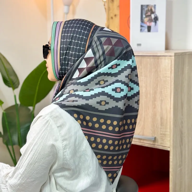 Jilbab Voal Motif NL Sublime NL Original - Nilna Story Lembut tegak paripurna 8