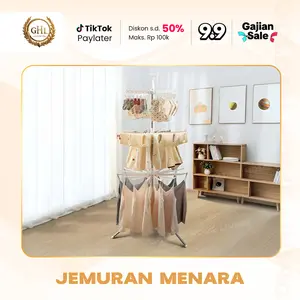 GHL - [03] Jemuran Pakaian Besi Stainless Jemuran Menara 3 tingkat
