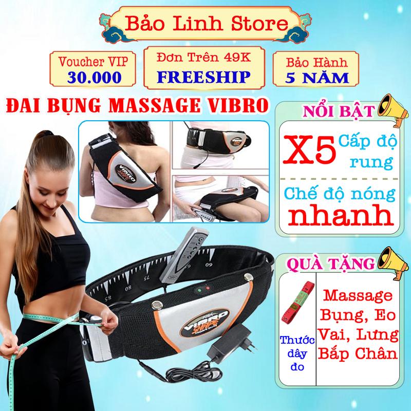   Bảo Hành 5 Năm  Máy massage rung nóng Vibro Shape phiên bản mới 2025 đai nịt bụng sau sinh đa năng tại nha máy tập bụng có 5 chế độ rung và tay cầm diều khiển tiện lợi 