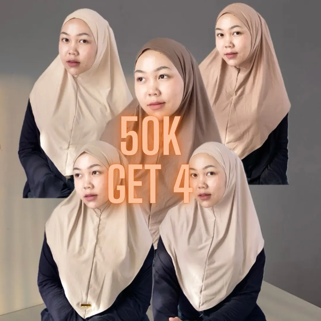 50K GET 4 Hijab Instan Syria Non Ped Jersey Premium