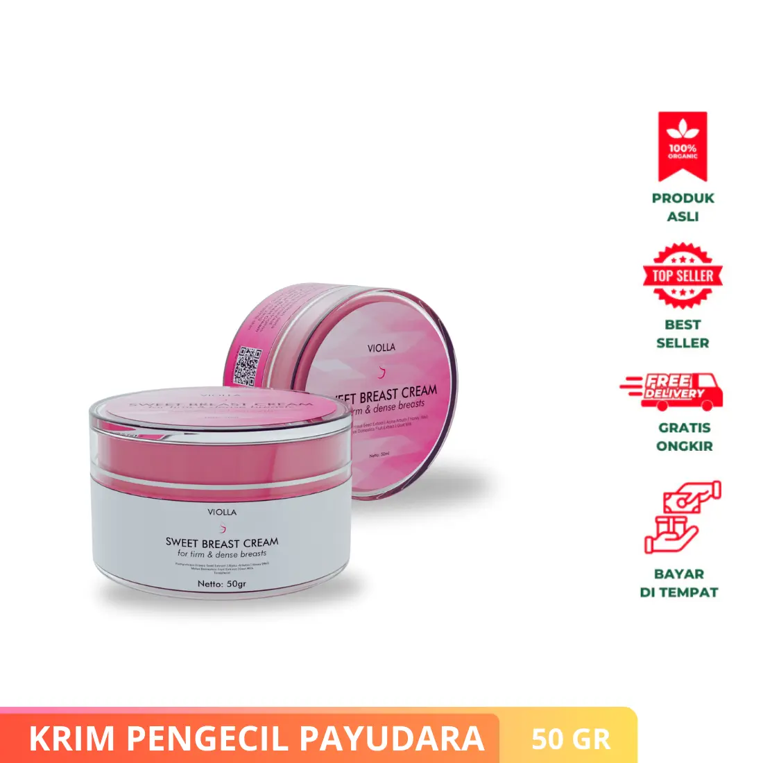 Sweet Breast Cream - Krim Pengecil Buah Dada Wanita BPOM