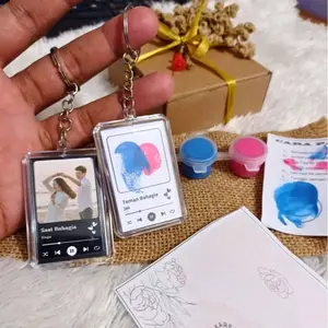 (Cat Biru x Ping) KEYCHAIN SIDIK JARI GANTUNGAN KUNCI SPOTIFY SIDIK JARI