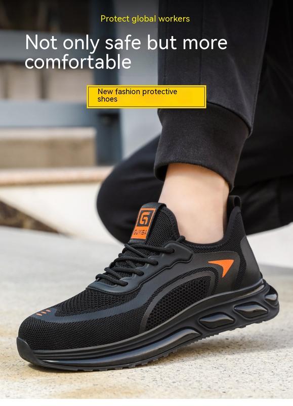 Product Introduction of Labor Protection Shoes Men's Anti-Smashing and Anti-Stab Safety Shoes Lightweight Comfortable Wear-Resistant Air Cushion Shock Absorption Protective Work Shoes 5