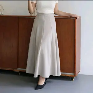 Haruka skrit - Koreaan loose maxi skirt rok wanita anti kusut - scuba z rok flare wanita - rok basic