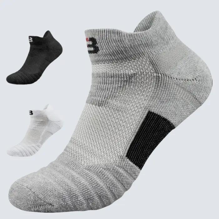 Kaos Kaki Pendek Sport Tebal Olahraga Gym Lari Men Socks Basket - Black, White, Grey 0