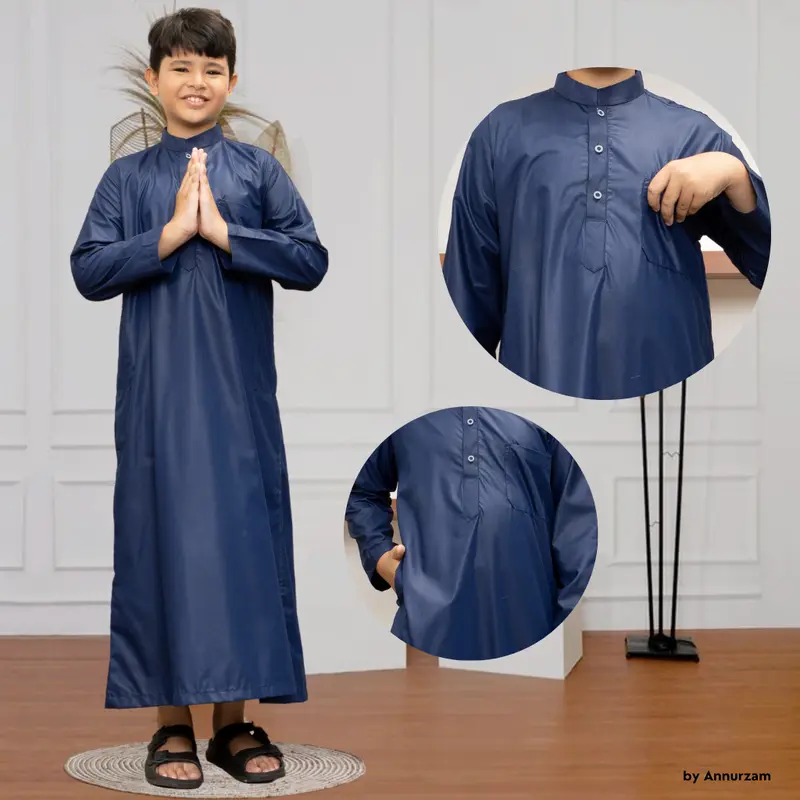 Jubah Anak Laki Laki Premium 9 - 16 Tahun Lengan Panjang Zaky Series Original ANNURZAM ALBUCHORI 1