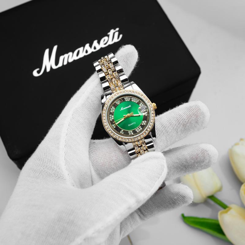 [ KIM TRON X MMASSETI ] N219 - Đồng hồ nữ Masafei chính hãng , đính đá sang trọng, khóa bấm thông minh ,  chống nước