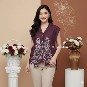 ELIYE VEST | Linen Bordir Rompi Katun Panjang Outer Wanita Oversize Lucu Long Korean Style Atasan Basic Hitam