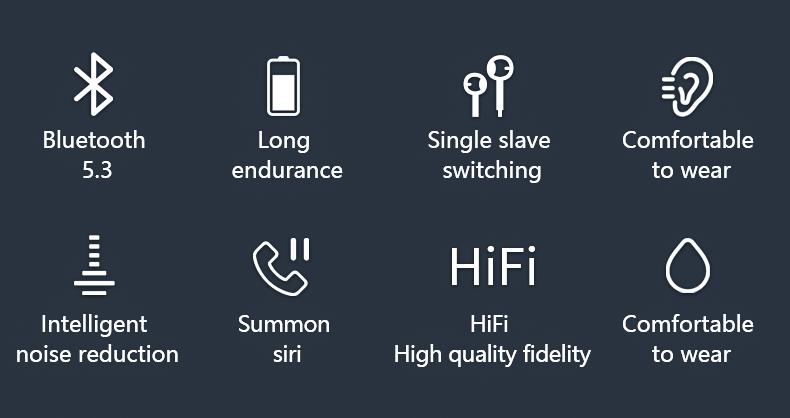 Product Introduction of Wireless Bluetooth earphones 2025 new futuristic in ear active noise cancellation wireless ultra long battery life 1