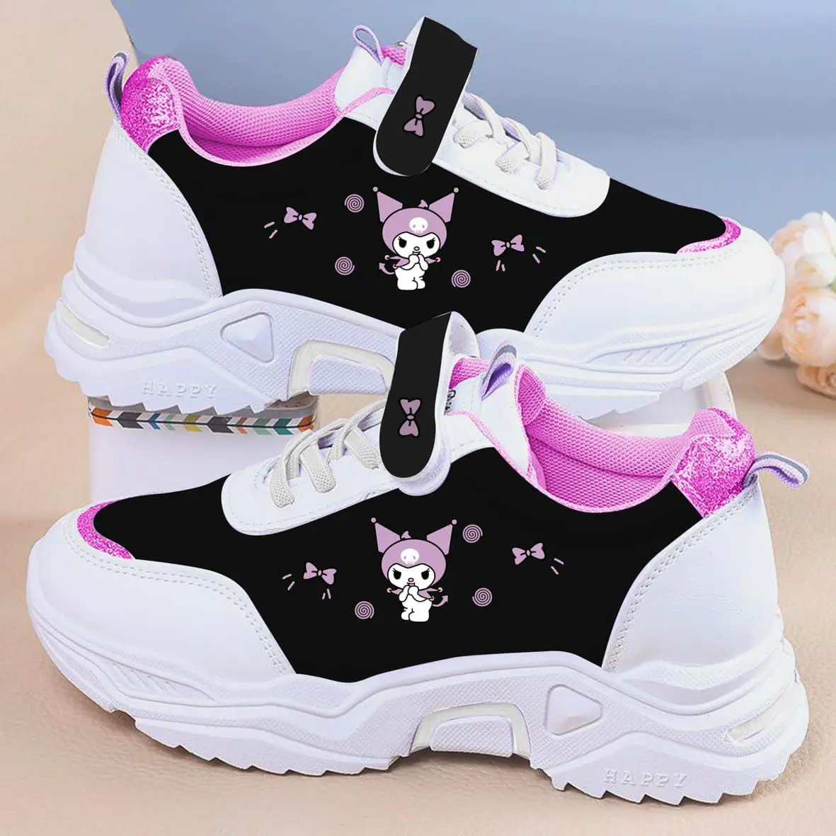 sepatu sekolah anak paud sepatu anak perempuan karakter Kuromi terlaris - Rizkya Queen - Fashion