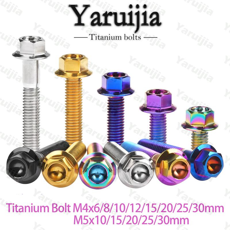 Tgou Titanium Washer M4 M5 M6 M8 M10 Flat Gasket for Bicycle Motorcycle