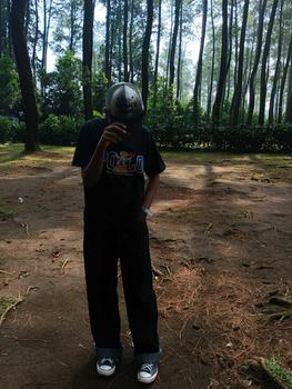 Product Review of Flame Everyday Celana Denim Y2K Baggy Wideleg Gombrong Raw Denim 13oz Hitam Jeans Panjang from c** 0