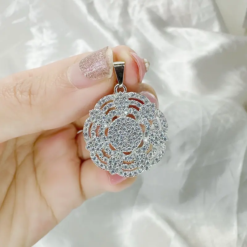E32 (CO 2 Barang Apapun free 1) K20 Perhiasan Lapis Emas Kalung putih set liontin permata full perhiasan Perempuan Pelapisan Logam xuping 5