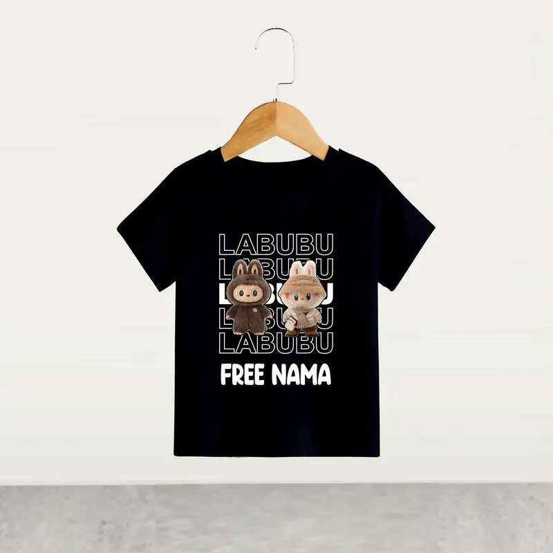 (GRATIS NAMA) KAOS ANAK L4bubu LENGAN PENDEK USIA 1-10th CATTON COMBED 2