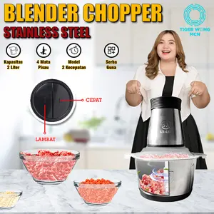 [EKSKLUSIF Rizky.Chikay] Blender Chopper Stainless 2 Liter Chopper Penggiling Daging