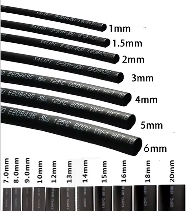 Selongsong Pelapis Kabel Insulasi Heat Shrink Tube 1 M - 100 M KH 20mm Black Pelindung Kabel dari Kerusakan & Gangguan Sinyal