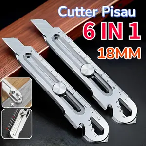 18MM Heaty Duty Utility Knife Multifunction Stainless Steel estilete profissional ferramenta Large Wallpaper Cutting Tools