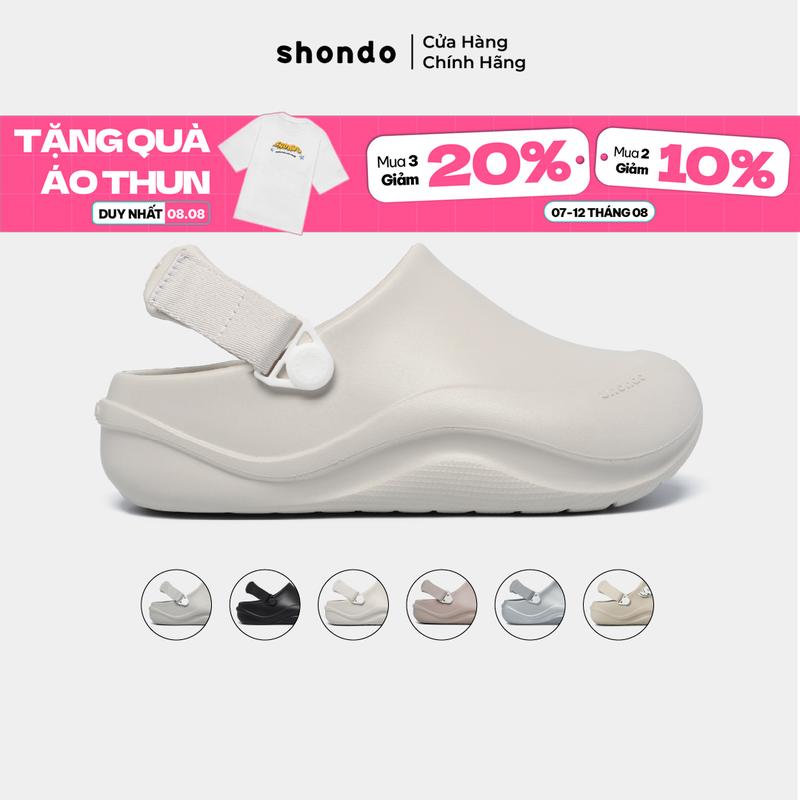 Giày Sục Nhựa Clog Suke Nam Nữ Siêu Nhẹ, Thoải Mái, Không Thấm Nước Shondo Nhiều Màu