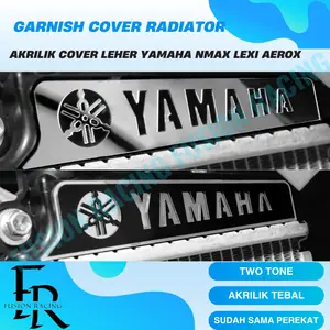 COVER LEHER RADIATOR GARNISH MOTOR YAMAHA NMAX AEROX LEXI TWO TONE SUDAH SAMA PEREKAT