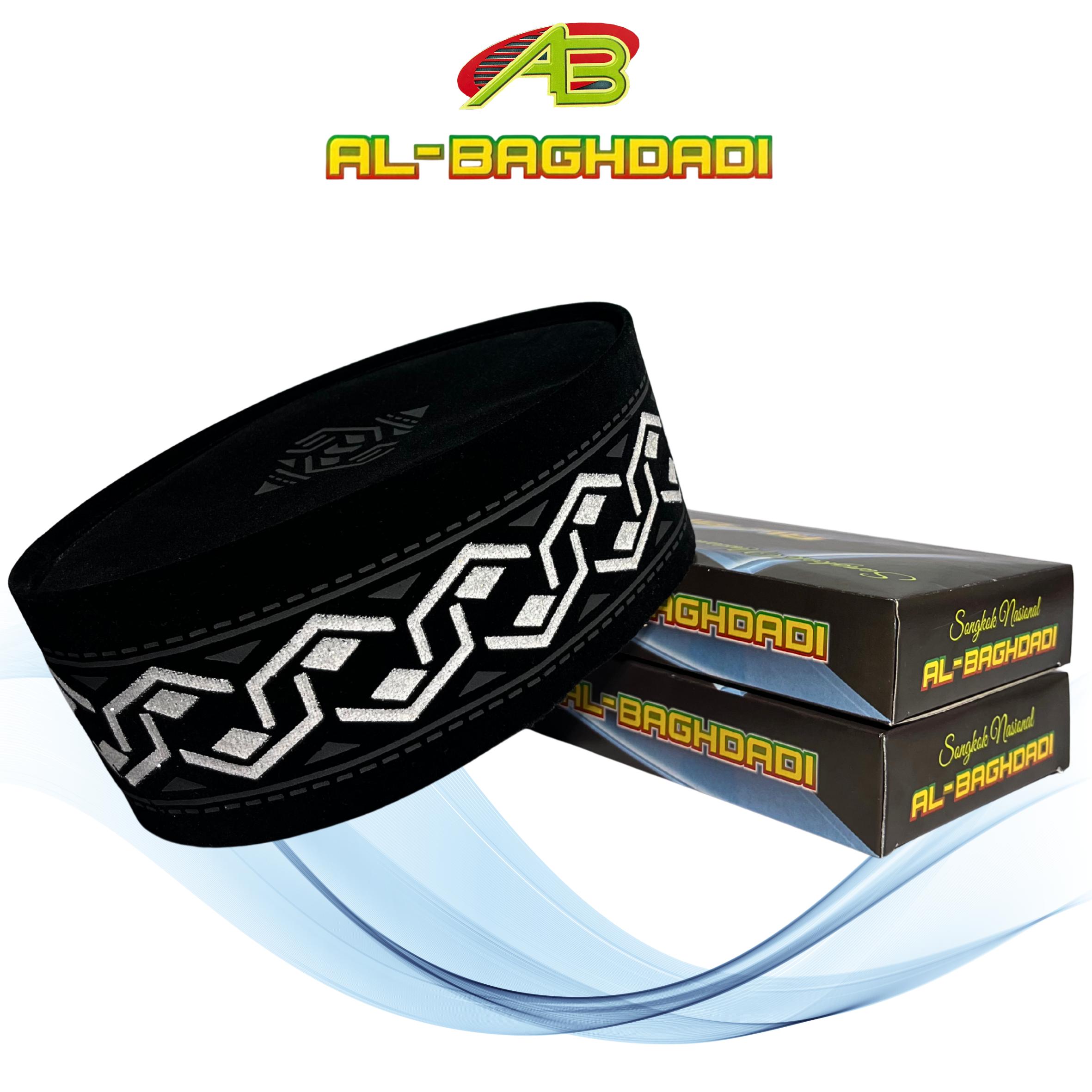 Peci Hitam Batik 3D Terbaru Motif Perak Dan Hitam Songkok Hitam Untuk Anak Dan Dewasa Terbuat Dari Bahan Flocing Premium Bludru santri