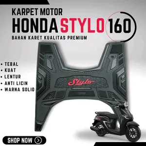 Karpet Alas Pijakan Kaki Motor Honda Stylo 160 KM272 Bahan Karet Premium Anti Licin