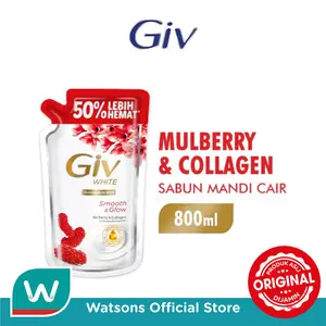 Giv W Sabun Mandi Cair Mulberry & Collagen Pouch 800ml