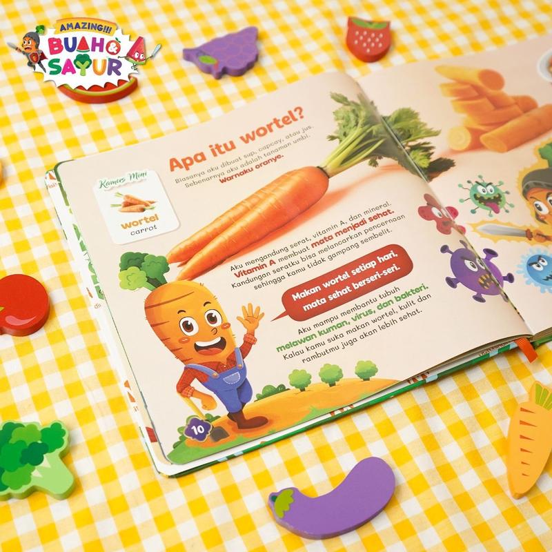 Product Introduction of Buku Anak - Buah dan Sayur - Amazing!!! Buah & Sayur - Buku Ensiklopedia Anak Usia 5+ - Visi Mandiri - Hardcover Books 12