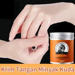 Krim Tangan Minyak Kuda Pemutih Tangan Kering Pelembab Kulit Kasar 80G