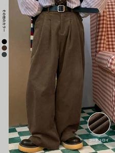 メンズ 無地 コーデュロイ パンツ ロースフィット ストレートレッグ サイドポケット ベーシック ボトムス レトロ クラシック リブ エラスティック ウエスト ミクロプリート ドレス パンツ ソフト イーリーマッチ カジュアル 秋冬 デイリー ラウンジ パンツ クラブウェア パーティー アウトドア 仕事 ギフト用